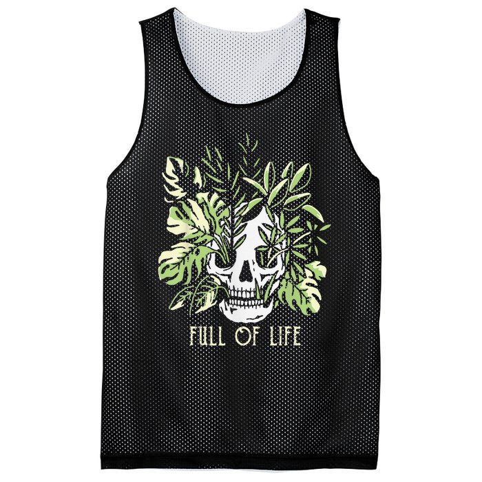 Full Of Life Skull Gardening Garden Mesh Reversible Basketball Jersey Tank