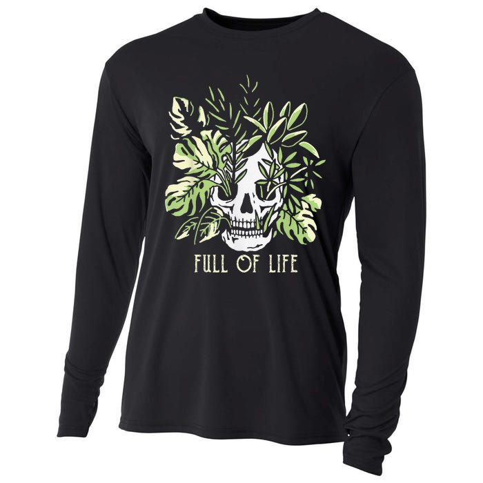 Full Of Life Skull Gardening Garden Cooling Performance Long Sleeve Crew