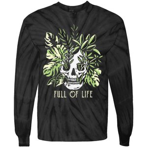 Full Of Life Skull Gardening Garden Tie-Dye Long Sleeve Shirt