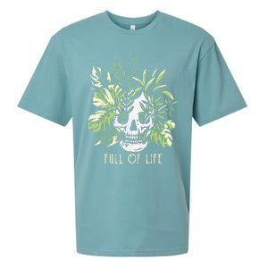 Full Of Life Skull Gardening Garden Sueded Cloud Jersey T-Shirt