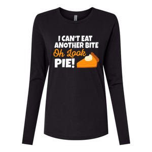 Funny Oh Look Pumpkin Pie Thanksgiving Womens Cotton Relaxed Long Sleeve T-Shirt