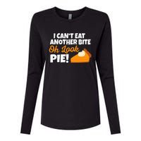 Funny Oh Look Pumpkin Pie Thanksgiving Womens Cotton Relaxed Long Sleeve T-Shirt