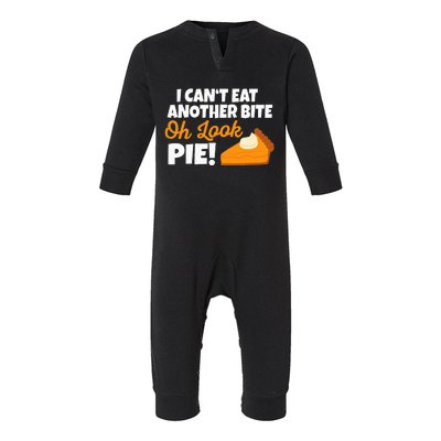 Funny Oh Look Pumpkin Pie Thanksgiving Infant Fleece One Piece