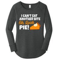 Funny Oh Look Pumpkin Pie Thanksgiving Women's Perfect Tri Tunic Long Sleeve Shirt