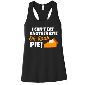 Funny Oh Look Pumpkin Pie Thanksgiving Women's Racerback Tank