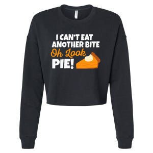 Funny Oh Look Pumpkin Pie Thanksgiving Cropped Pullover Crew