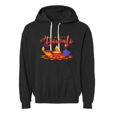 Festival Of Light Happy Diwali Garment-Dyed Fleece Hoodie