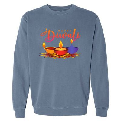 Festival Of Light Happy Diwali Garment-Dyed Sweatshirt