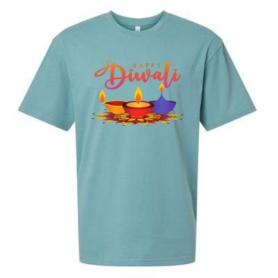 Festival Of Light Happy Diwali Sueded Cloud Jersey T-Shirt