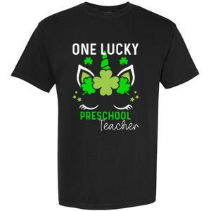 Funny One Lucky Preschool Teacher St. Patricks Day Irish Garment-Dyed Heavyweight T-Shirt