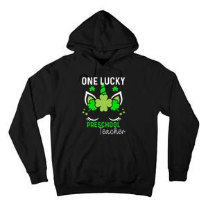 Funny One Lucky Preschool Teacher St. Patricks Day Irish Tall Hoodie