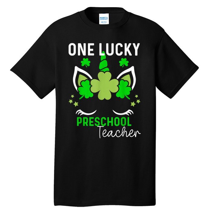 Funny One Lucky Preschool Teacher St. Patricks Day Irish Tall T-Shirt