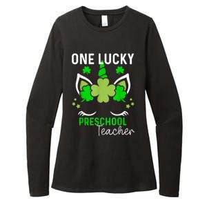 Funny One Lucky Preschool Teacher St. Patricks Day Irish Womens CVC Long Sleeve Shirt