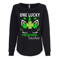 Funny One Lucky Preschool Teacher St. Patricks Day Irish Womens California Wash Sweatshirt