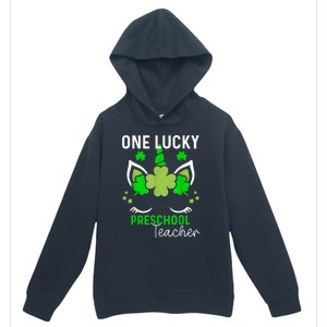 Funny One Lucky Preschool Teacher St. Patricks Day Irish Urban Pullover Hoodie