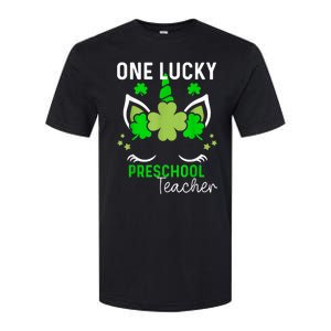 Funny One Lucky Preschool Teacher St. Patricks Day Irish Softstyle CVC T-Shirt