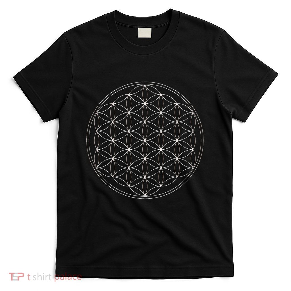 Flower Of Life Sacred Geometry Yoga Health Protection T-Shirt