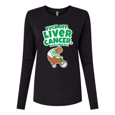 Fuck Off Liver Cancer Bear Cute Gift Womens Cotton Relaxed Long Sleeve T-Shirt