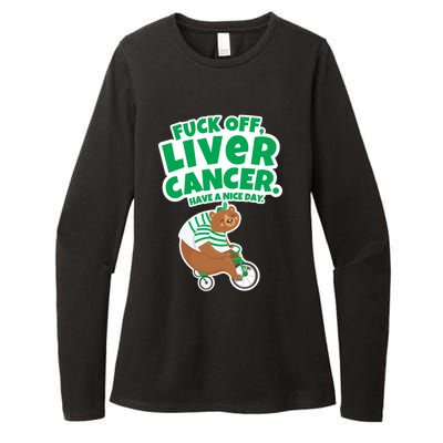 Fuck Off Liver Cancer Bear Cute Gift Womens CVC Long Sleeve Shirt