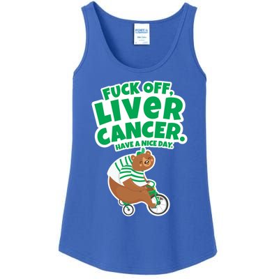 Fuck Off Liver Cancer Bear Cute Gift Ladies Essential Tank