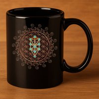 Flower Of Life Tree Of Life Sacred Geometry Kabbalah Gift 11oz C Handle Ceramic Mug