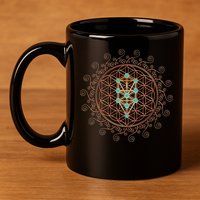 Flower Of Life Tree Of Life Sacred Geometry Kabbalah Gift 11oz C Handle Ceramic Mug