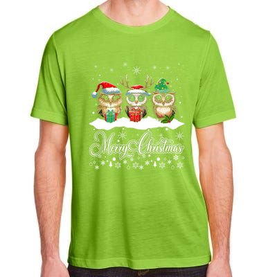 Funny Owl Lovers Ugly Xmas Cute Owl Christmas Adult ChromaSoft Performance T-Shirt