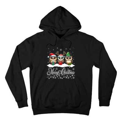 Funny Owl Lovers Ugly Xmas Cute Owl Christmas Hoodie