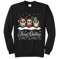 Funny Owl Lovers Ugly Xmas Cute Owl Christmas Tall Sweatshirt