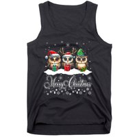 Funny Owl Lovers Ugly Xmas Cute Owl Christmas Tank Top