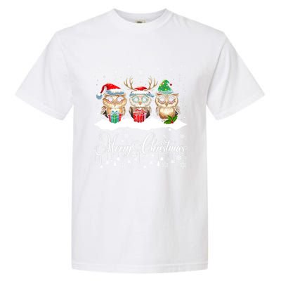 Funny Owl Lovers Ugly Xmas Cute Owl Christmas Garment-Dyed Heavyweight T-Shirt