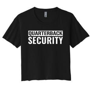 Football Offensive Line Lineman Quarterback Protection Women's Crop Top Tee