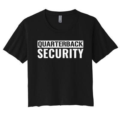 Football Offensive Line Lineman Quarterback Protection Women's Crop Top Tee