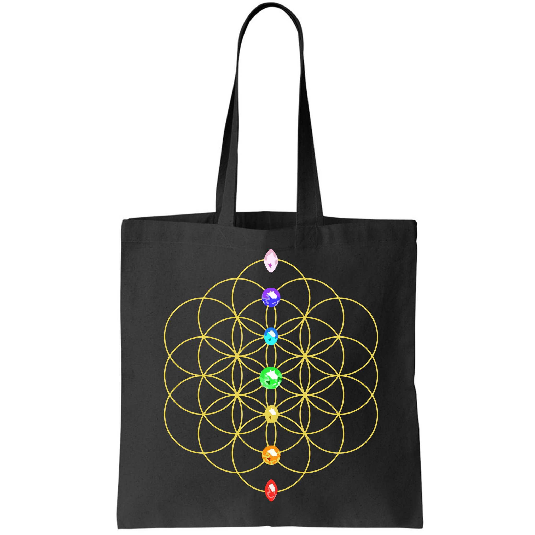 Flower Of Life 7 Chakras Sacred Geometry Yoga Meditation Hoodie Bag