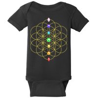 Flower Of Life 7 Chakras Sacred Geometry Yoga Meditation Hoodie Baby Bodysuit