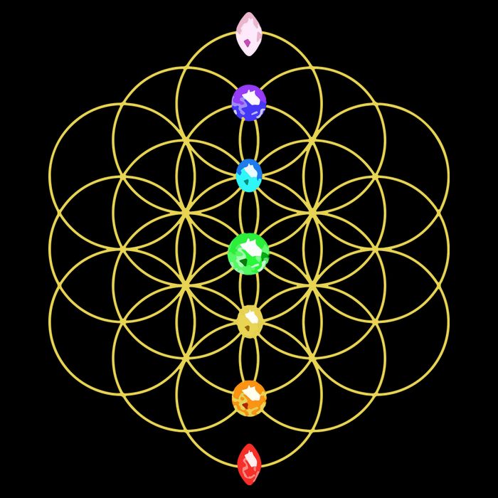 Flower Of Life 7 Chakras Sacred Geometry Yoga Meditation Hoodie Baby Bodysuit