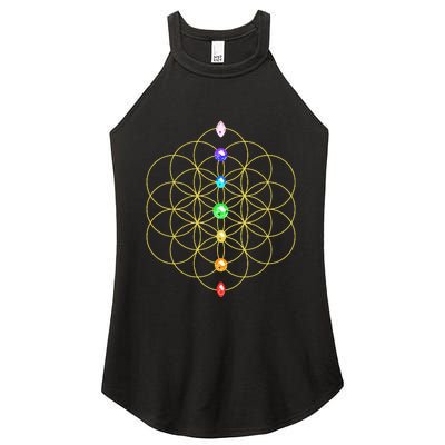 Flower Of Life 7 Chakras Sacred Geometry Yoga Meditation Hoodie Women's Perfect Tri Rocker Tank