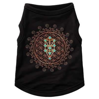 Flower Of Life Tree Of Life Sacred Geometry Kabbalah Funny Gift Doggie Tank
