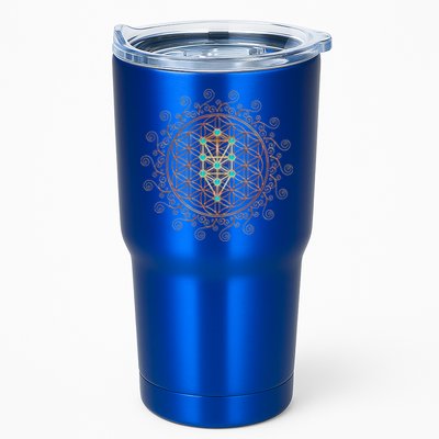 Flower Of Life Tree Of Life Sacred Geometry Kabbalah Funny Gift Tumbler
