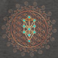 Flower Of Life Tree Of Life Sacred Geometry Kabbalah Funny Gift Vector Backpack