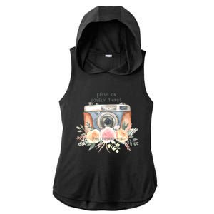 Focus On Lovely Things Ladies PosiCharge Tri-Blend Wicking Draft Hoodie Tank