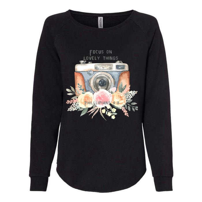 Focus On Lovely Things Womens California Wash Sweatshirt