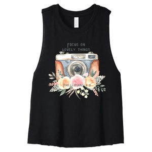 Focus On Lovely Things Women's Racerback Cropped Tank