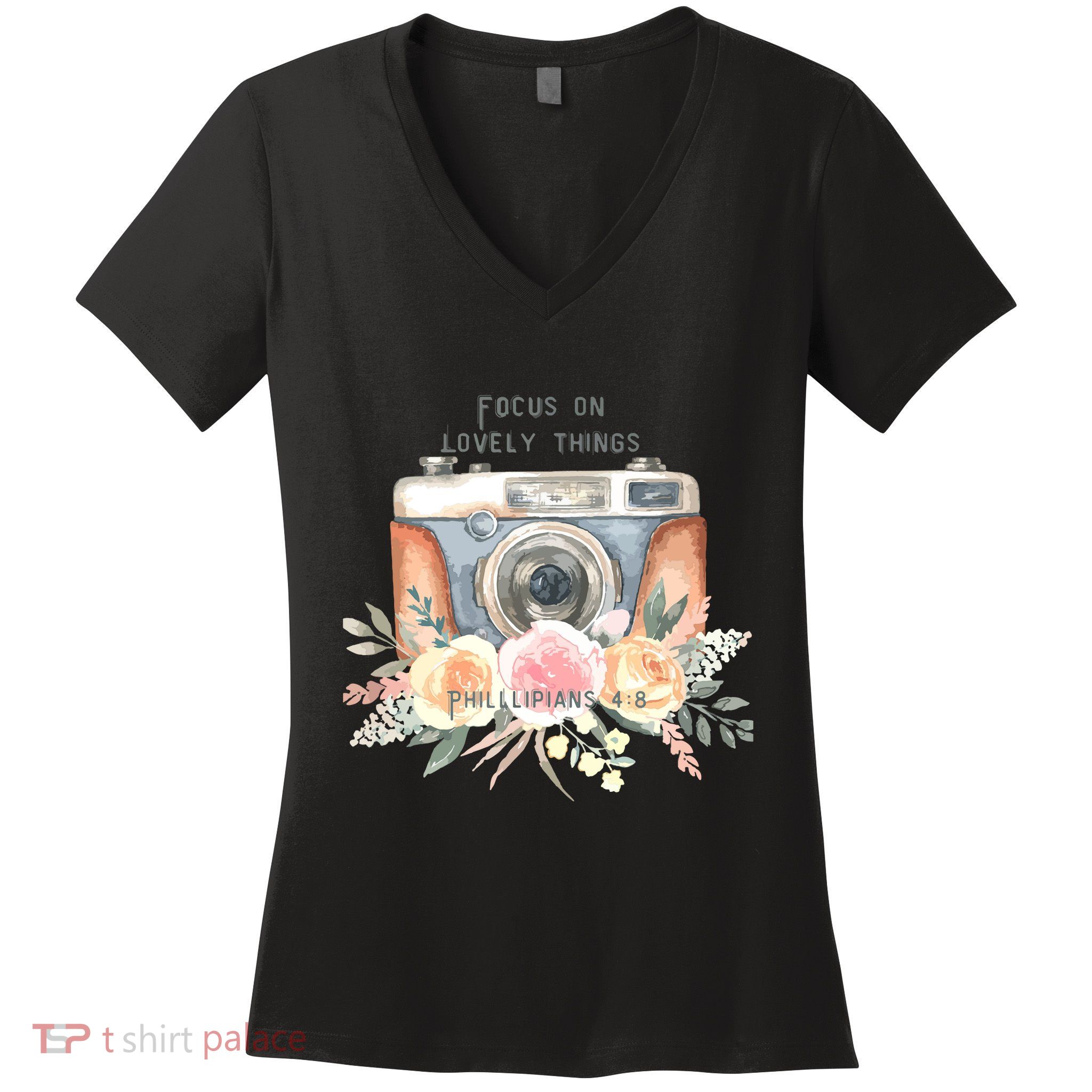Focus On Lovely Things Women's V-Neck T-Shirt