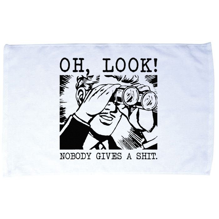 Funny Oh Look Nobody Gives A Sh!t Men Adult Humor Offensive Microfiber Hand Towel