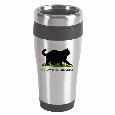 Funny Oh Lawd He Treading Meme Dont Tread On Me 16oz Travel Tumbler