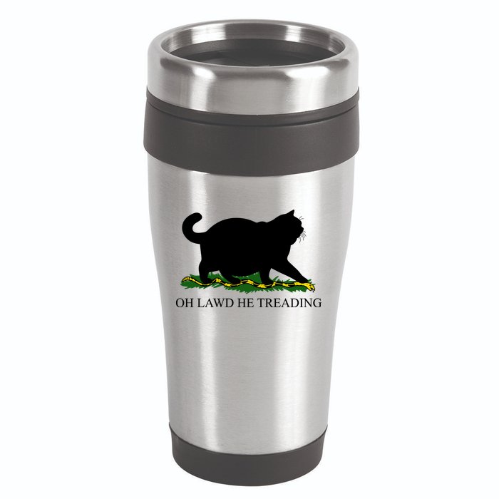 Funny Oh Lawd He Treading Meme Dont Tread On Me 16oz Travel Tumbler