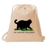 Funny Oh Lawd He Treading Meme Dont Tread On Me Drawstring Bag