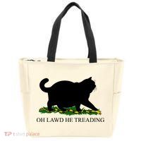 Funny Oh Lawd He Treading Meme Dont Tread On Me Zip Tote Bag