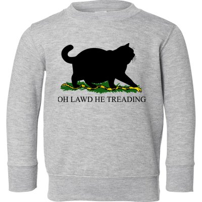 Funny Oh Lawd He Treading Meme Dont Tread On Me Toddler Sweatshirt